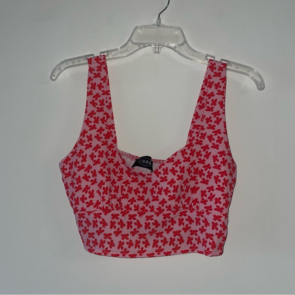 Cider Pink Floral Tank Top